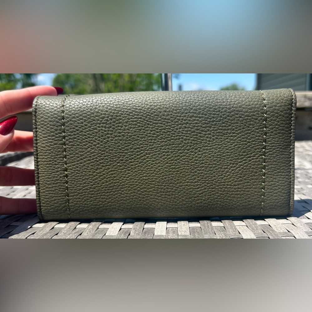 Olive Green Turnclasp Long Wallet EUC​ - Picture 3 of 12